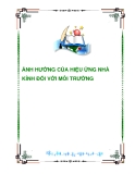 ẢNH HƯỞNG CỦA HIỆU ỨNG NHÀ KÍNH ĐỐI VỚI MÔI TRƯỜNG