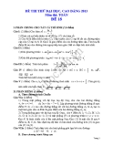 Đề thi thử đại học 2013 Môn Toán khối B Đề 18