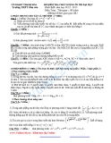 ĐỀ KIỂM TRA CHẤT LƯỢNG ÔN THI ĐẠI HỌC  Trường THPT Sầm sơn  Khối B,D năm học 2012 - 2013 Môn Toán