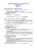 Đề thi thử đại học 2013 Môn Toán khối B Đề 13