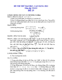 Đề thi thử đại học 2013 Môn Toán khối B Đề 19