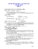 Đề thi thử đại học 2013 Môn Toán khối B Đề 17