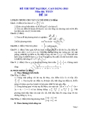 Đề thi thử đại học 2013 Môn Toán khối B Đề 14