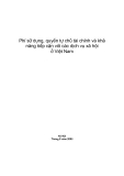 Phí sử dụng quyền tự chủ tài chính và khả năng tiếp cận với các dịch vụ xã hội ở Việt Nam