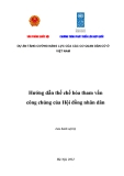 Dự án tăng cường năng lực của các cơ quan dân cư ở Việt Nam - Hướng dẫn thể chế hóa hoạt động tham vấn công chúng của Hội đồng nhân dân