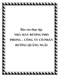 Báo cáo thực tập: Nhà máy đường phổ Phong – Công ty Cổ phần đường Quãng Ngãi