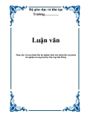 Luận văn đề tài : Nâng cấp và hoàn thành Bài thí nghiệm bình trộn nhiên liệu tại phòng thí nghiệm trường Đại Học Dân Lập Hải Phòng