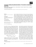 Báo cáo khoa học: Laccase-catalyzed polymerization of tyrosine-containing peptides