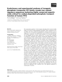 Báo cáo khoa học: Evolutionary and experimental analyses of inorganic phosphate transporter PiT family reveals two related signature sequences harboring highly conserved aspartic acids critical for sodium-dependent phosphate transport function of human PiT2