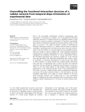 Báo cáo khoa học: Unravelling the functional interaction structure of a cellular network from temporal slope information of experimental data