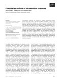Báo cáo khoa học: Quantitative analysis of ultrasensitive responses