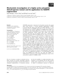 Báo cáo khoa học: Mechanistic investigation of a highly active phosphite dehydrogenase mutant and its application for NADPH regeneration