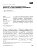 Báo cáo khoa học: Mitochondrial calcium signalling in cell death Delivered on 1 July 2004 at the 29th FEBS Congress in Warsaw