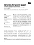 Báo cáo khoa học: Redox-regulated afﬁnity of the third PDZ domain in the phosphotyrosine phosphatase PTP-BL for cysteine-containing target peptides