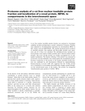 Báo cáo khoa học: Proteome analysis of a rat liver nuclear insoluble protein fraction and localization of a novel protein, ISP36, to compartments in the interchromatin space