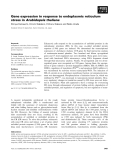 Báo cáo khoa học: Gene expression in response to endoplasmic reticulum stress in Arabidopsis thaliana