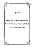 LUẬN VĂN:  Vấn đề xuất khẩu thuỷ sản của Việt Nam vào Mỹ (trong thời gian gần đây) – thực trạng và giải pháp