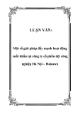 Luận văn đề tài :  Giải pháp đẩy mạnh hoạt động xuất khẩu tại công ty cổ phần dệt công nghiệp Hà Nội – Haicatex