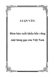 Đề tài:  Đảm bảo xuất khẩu bền vững mặt hàng gạo của Việt Nam