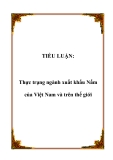 TIỂU LUẬN:  Thực trạng ngành xuất khẩu Nấm của Việt Nam và trên thế giới