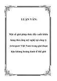 LUẬN VĂN:  Một số giải pháp thúc đẩy xuất khẩu hàng thủ công mỹ nghệ tại công ty Artexport Việt Nam trong giai đoạn hậu khủng hoảng kinh tế thế giới