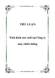 TIỂU LUẬN:  Tình hình sản xuất tại Công ty may chiến thắng