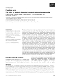 Báo cáo khoa học: Flexible nets The roles of intrinsic disorder in protein interaction networks