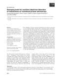 Báo cáo khoa học:  Emerging tools for real-time label-free detection of interactions on functional protein microarrays