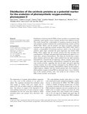 Báo cáo khoa học: Distribution of the extrinsic proteins as a potential marker for the evolution of photosynthetic oxygen-evolving photosystem II