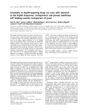 Báo cáo khoa học:  Sensitivity to Hsp90-targeting drugs can arise with mutation to the Hsp90 chaperone, cochaperones and plasma membrane ATP binding cassette transporters of yeast