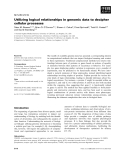 Báo cáo khoa học: Utilizing logical relationships in genomic data to decipher cellular processes