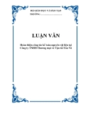 LUẬN VĂN: Hoàn thiện công tác kế toán nguyên vật liệu tại Công ty TNHH Thương mại và Vận tải Tân Vũ