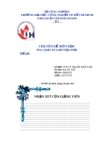 Chuyên đề môn học: Thực trạng xuất khẩu cà phê của Việt Nam giai đoạn 2009 - 2012