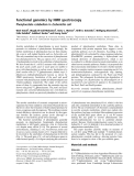 Báo cáo khoa học:  Functional genomics by NMR spectroscopy Phenylacetate catabolism in Escherichia coli