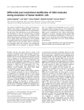 Báo cáo khoa học:  Differential post-translational modiﬁcation of CD63 molecules during maturation of human dendritic cells