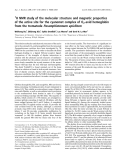 Báo cáo khoa học: H NMR study of the molecular structure and magnetic properties of the active site for the cyanomet complex of O2-avid hemoglobin from the trematode Paramphistomum epiclitum