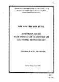 Cơ sở khoa học để hoàn thiện cơ chế tài chính đối với các trường đại học dân lập