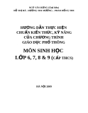 TÀI LIỆU THAM KHẢO: HƯỚNG DẪN THỰC HIỆN CHUẨN KIẾN THỨC, KỸ NĂNG CỦA CHƯƠNG TRÌNH  GIÁO DỤC PHỔ THÔNG MÔN SINH HỌC  LỚP 6, 7, 8 & 9 (CẤP THCS) (Lớp 7)