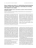 Báo cáo khoa học: Proper targeting and activity of a nonfunctioning thyroid-stimulating hormone receptor (TSHr) combining an inactivating and activating TSHr mutation in one receptor