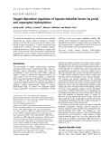 Báo cáo khoa học: Oxygen-dependent regulation of hypoxia-inducible factors by prolyl and asparaginyl hydroxylation