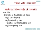 Tiếng việt lý thuyết