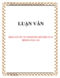 Luận văn:Khảo sát các yếu tố ảnh hưởng đến hiệu suất trích ly dầu Gấc