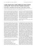 Báo cáo Y học:  A single charged surface residue modiﬁes the activity of ikitoxin, a beta-type Na+ channel toxin from Parabuthus transvaalicus