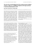 Báo cáo Y học:  The role of the second binding loop of the cysteine protease inhibitor, cystatin A (steﬁn A), in stabilizing complexes with target proteases is exerted predominantly by Leu73