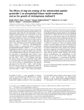 Báo cáo Y học:  The effects of ring-size analogs of the antimicrobial peptide gramicidin S on phospholipid bilayer model membranes and on the growth of Acholeplasma laidlawii B