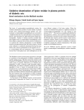 Báo cáo Y học:  Oxidative deamination of lysine residue in plasma protein of diabetic rats Novel mechanism via the Maillard reaction