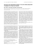 Báo cáo Y học:  Structural and compositional changes in very low density lipoprotein triacylglycerols during basal lipolysis