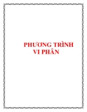 Giáo trình phương trình vi phân 