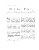 Báo cáo " Bộ luật Dân sự nhìn dưới góc độ nền kinh tế thị trường có định hướng XHCN "