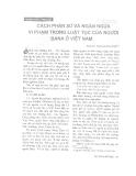 Báo cáo "Cách phân xử và ngăn ngừa vi phạm trong luật tục của người Bana ở Việt Nam "